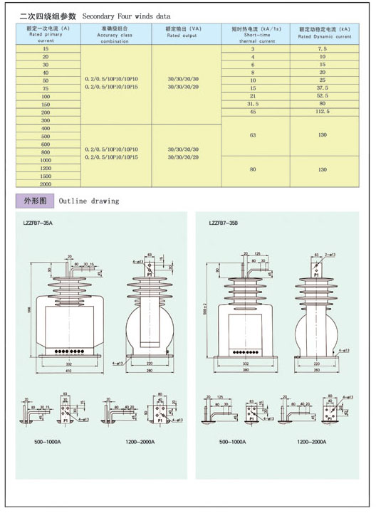 LZZFB7-35A(B)型電流互感器