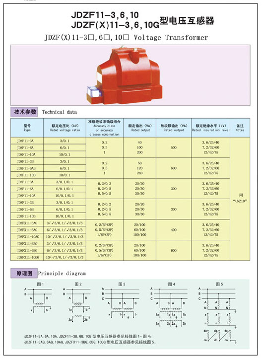 JDZF11-3，6，10  JDZF(X)11-3，6，10G型電壓互感器